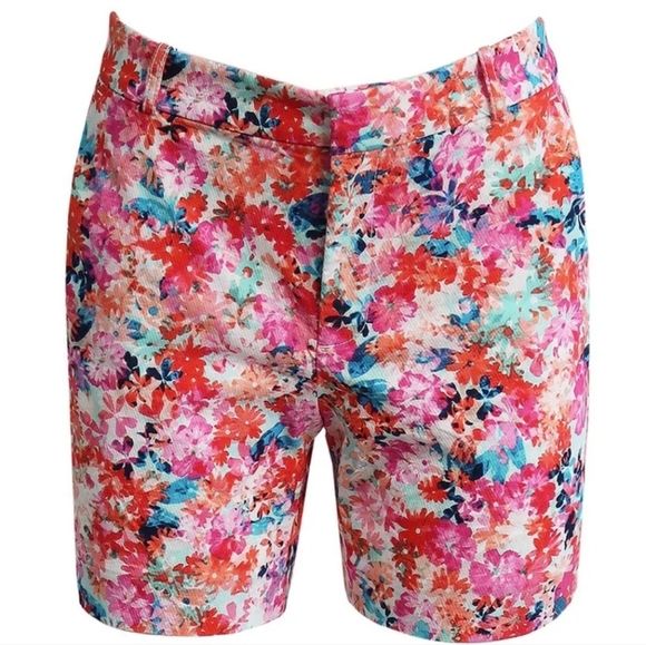J. Crew Pants - 🌺 J.Crew Watercolor Floral Flat Front Shorts – Womens Size 0 – Resort Vacation